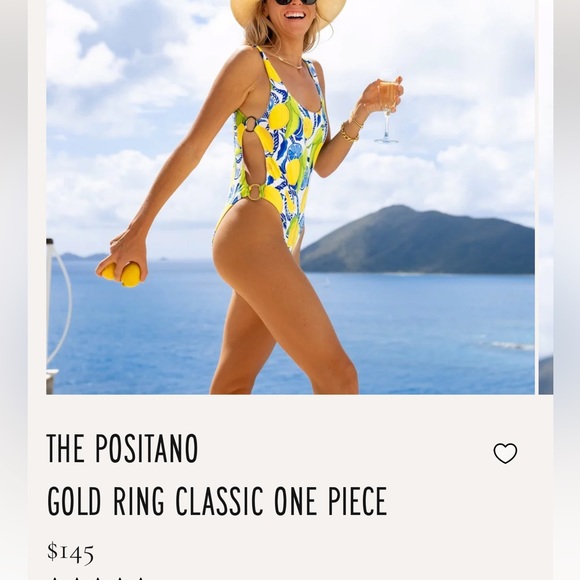Watercolors Kenny Flowers THE POSITANO
Gold Ring Classic ONE PIECE - Picture 1 of 2